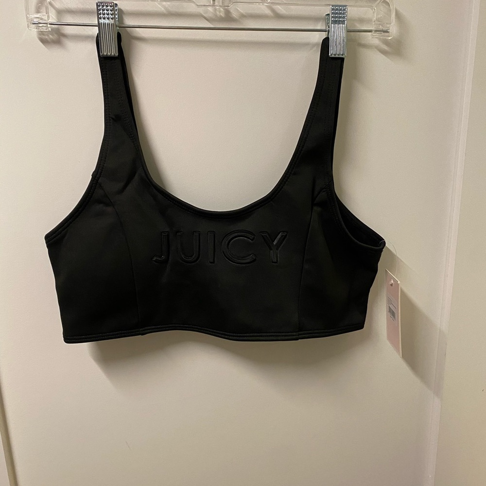 NWT Juicy Couture black bikini top and bottoms